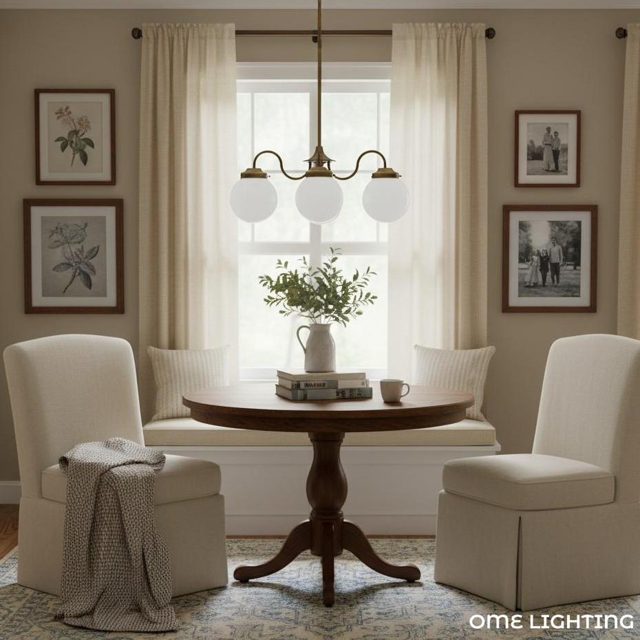 Pearl 3-Light Glass Chandelier