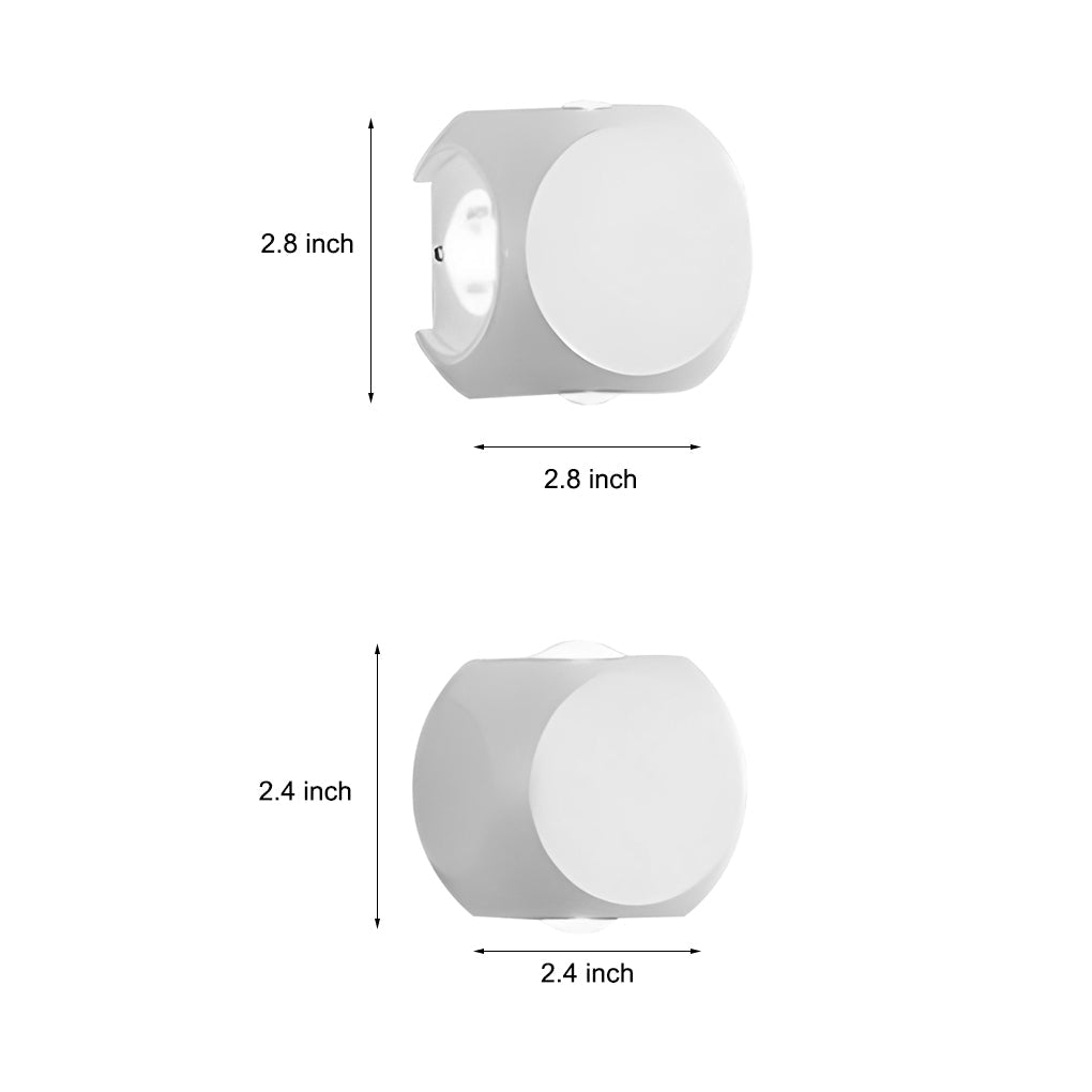 Silvery Modern Minimalist Outdoor Sconce Wall Lamp