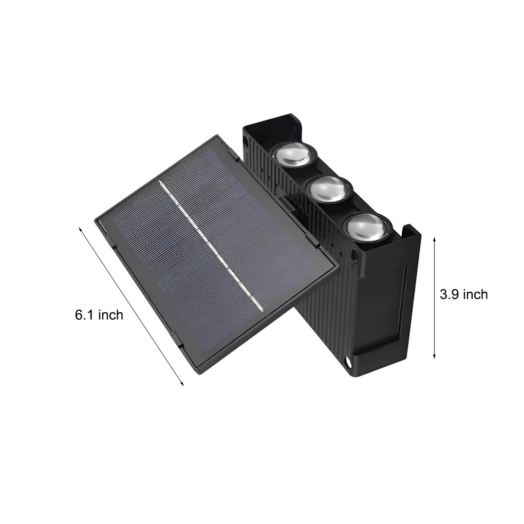 Admiable Rectangular LED Modern Solar Outdoor Wall Lamp