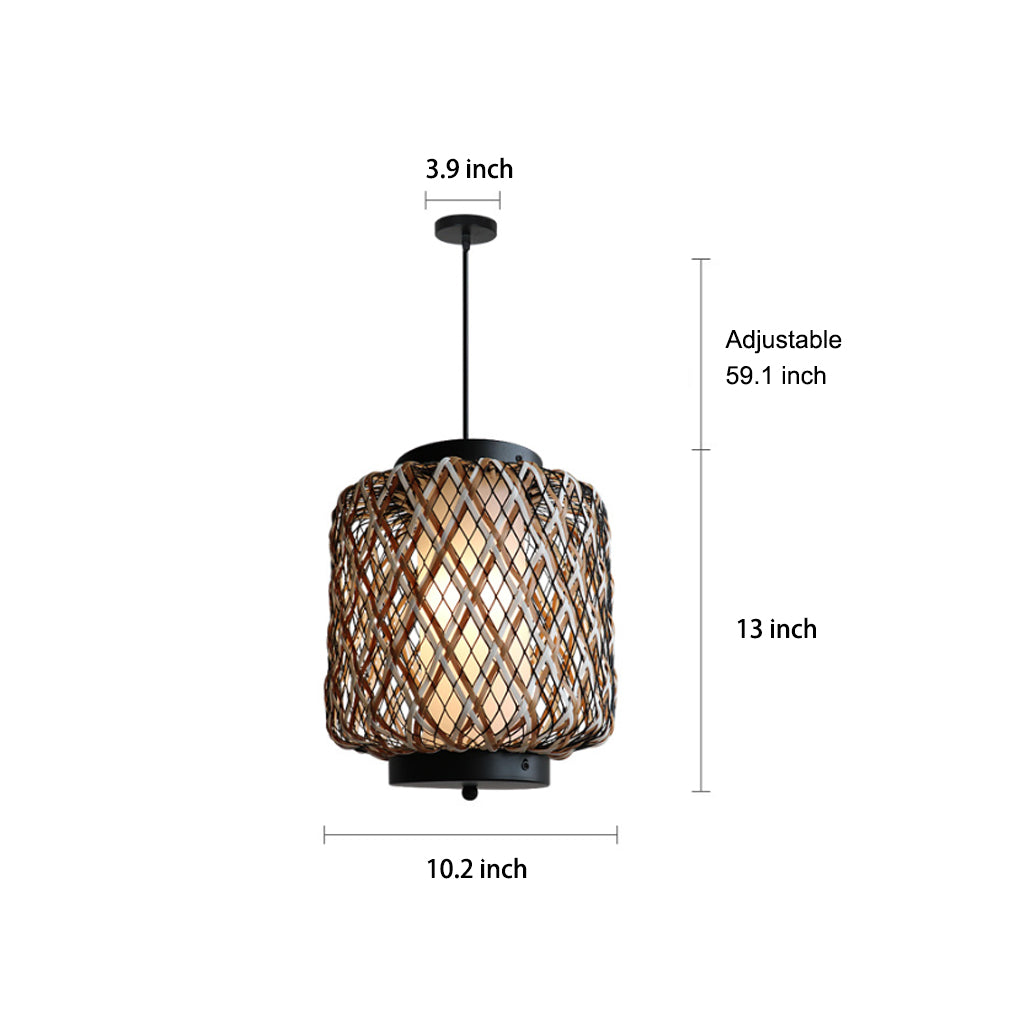 Orvee Rustic Modern Rattan Outdoor Pendants Lights