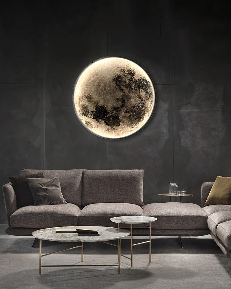Moon/Earth Round Wall Sconce