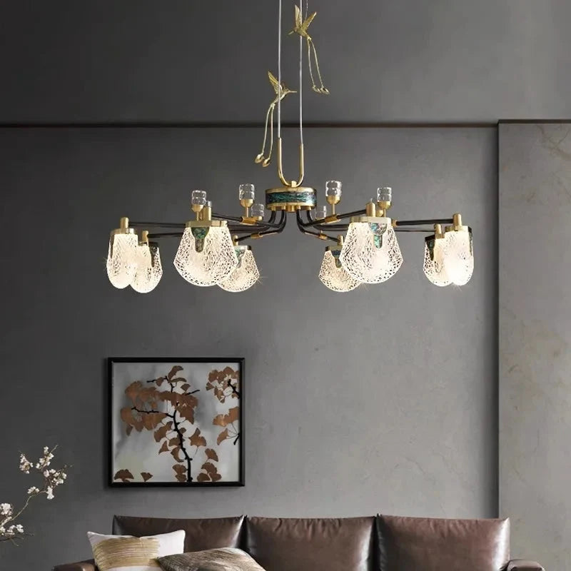 Luxury Art Deco Pendant Light - 8/12 Light