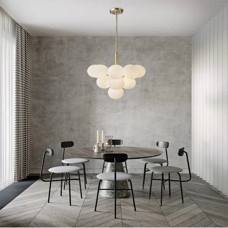 13-Light White Bubble Glass Ceiling Light