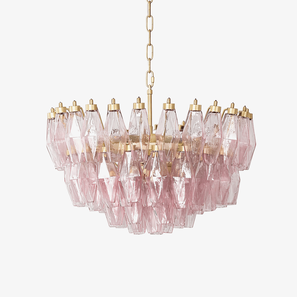 Poliedri Pink Chandelier