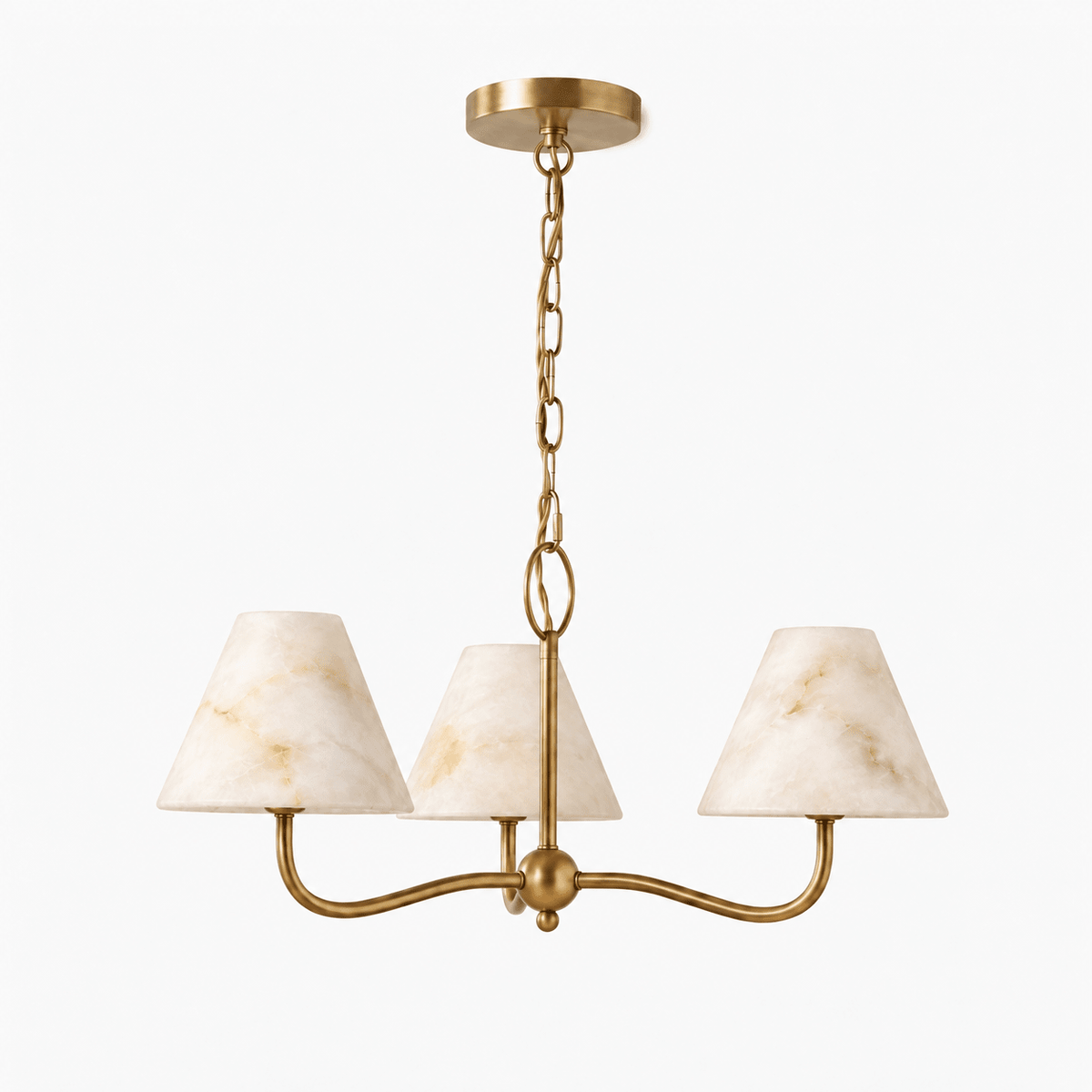 Fenwick Alabaster Cone Chandelier