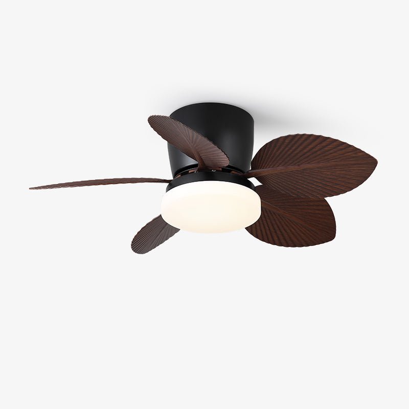 Tropical Palm Five-Blade Ceiling Fan Light