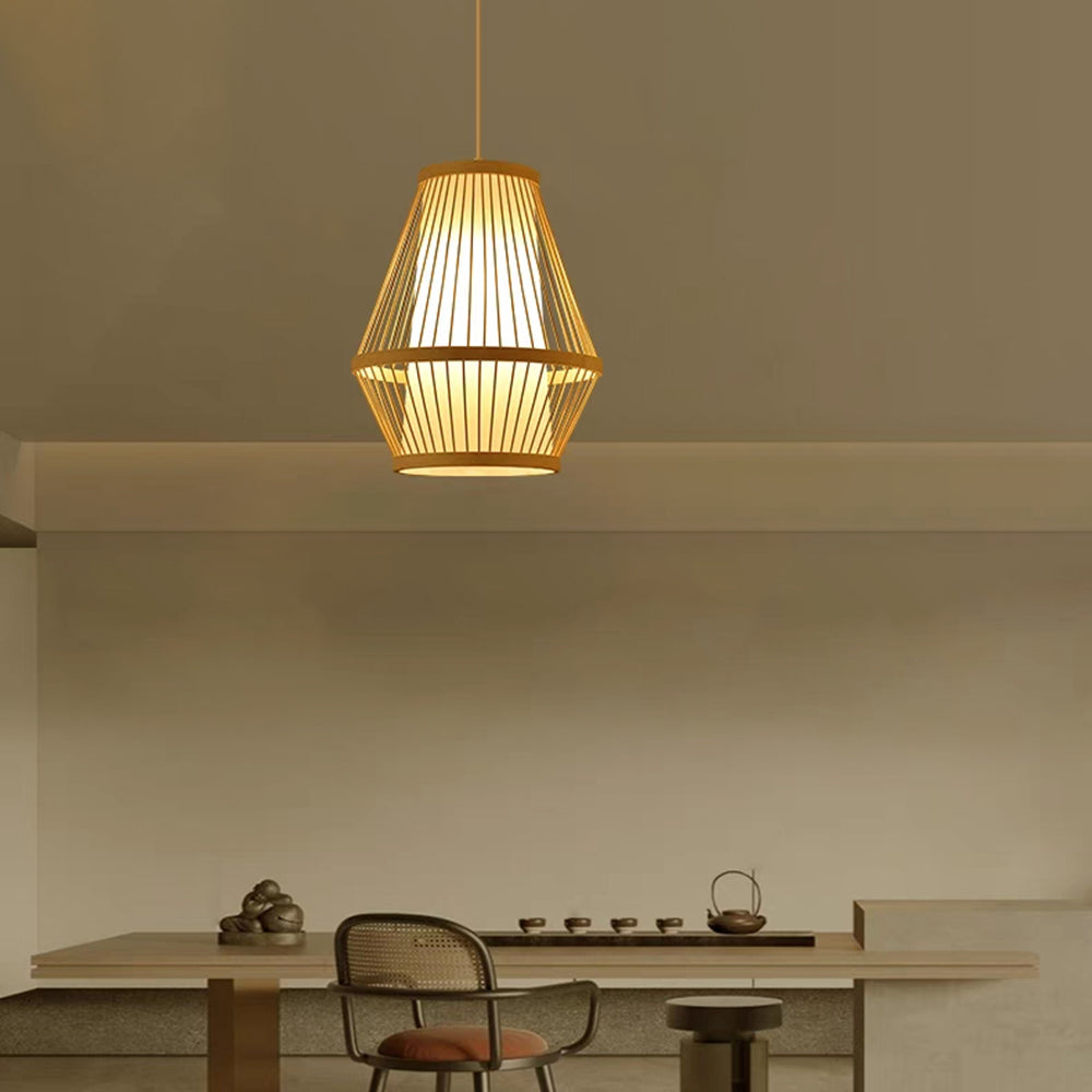 Chinese Bamboo Woven Pendant Light