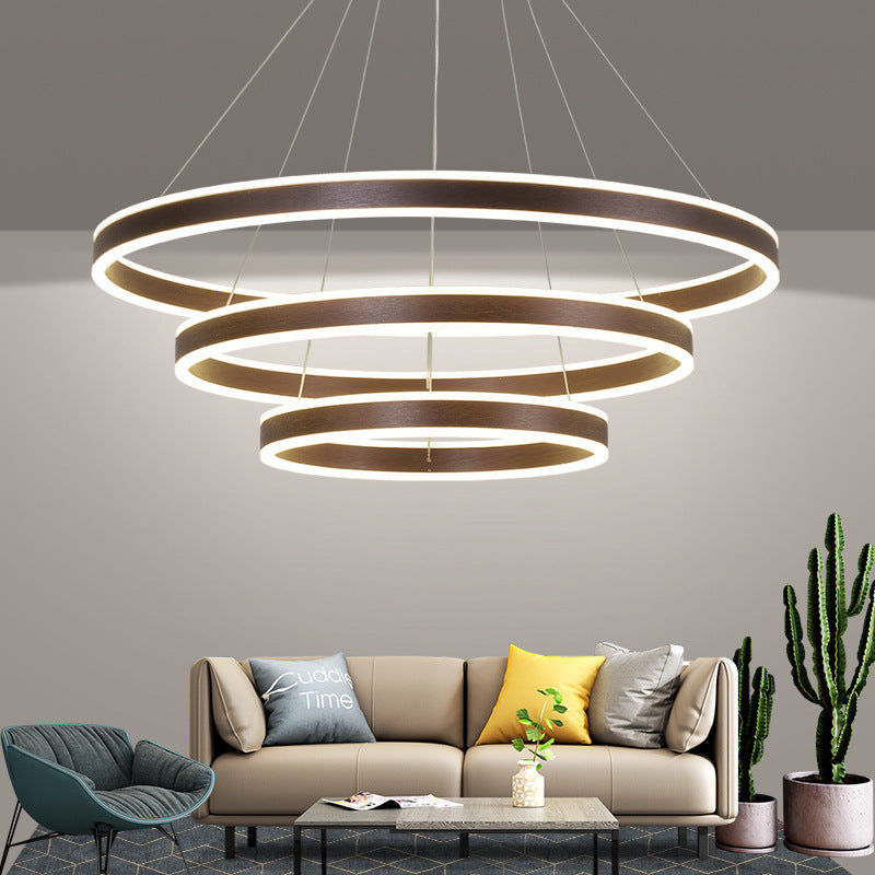 Minimalist LED Circular Ceiling Pendant Light for Living Room