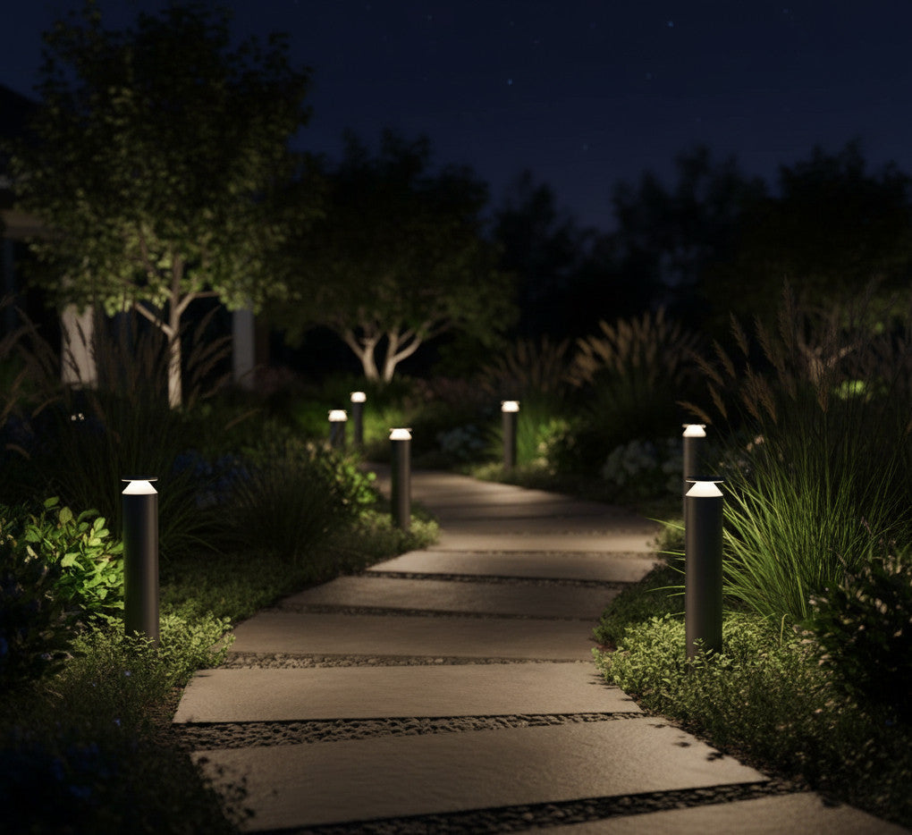 Aexe Pillar Slotted Bollard Light