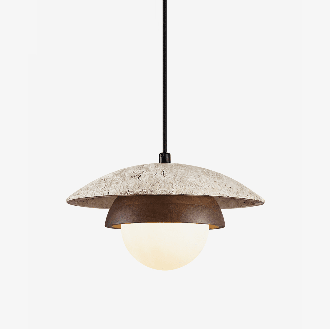 Travertine Glass Noah Disc Pendant Lamp