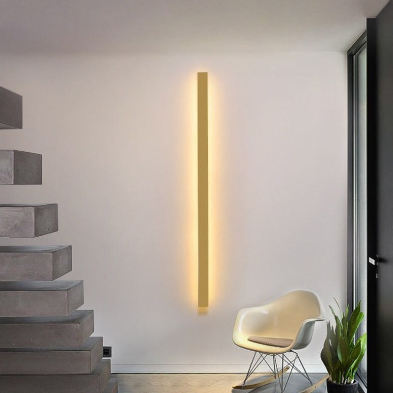 Minimalist Linear LED Wall Light Dimmable for Living Room