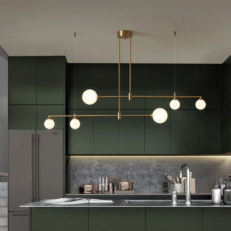Valentina Modern Golden Bubble Copper Pendant Light
