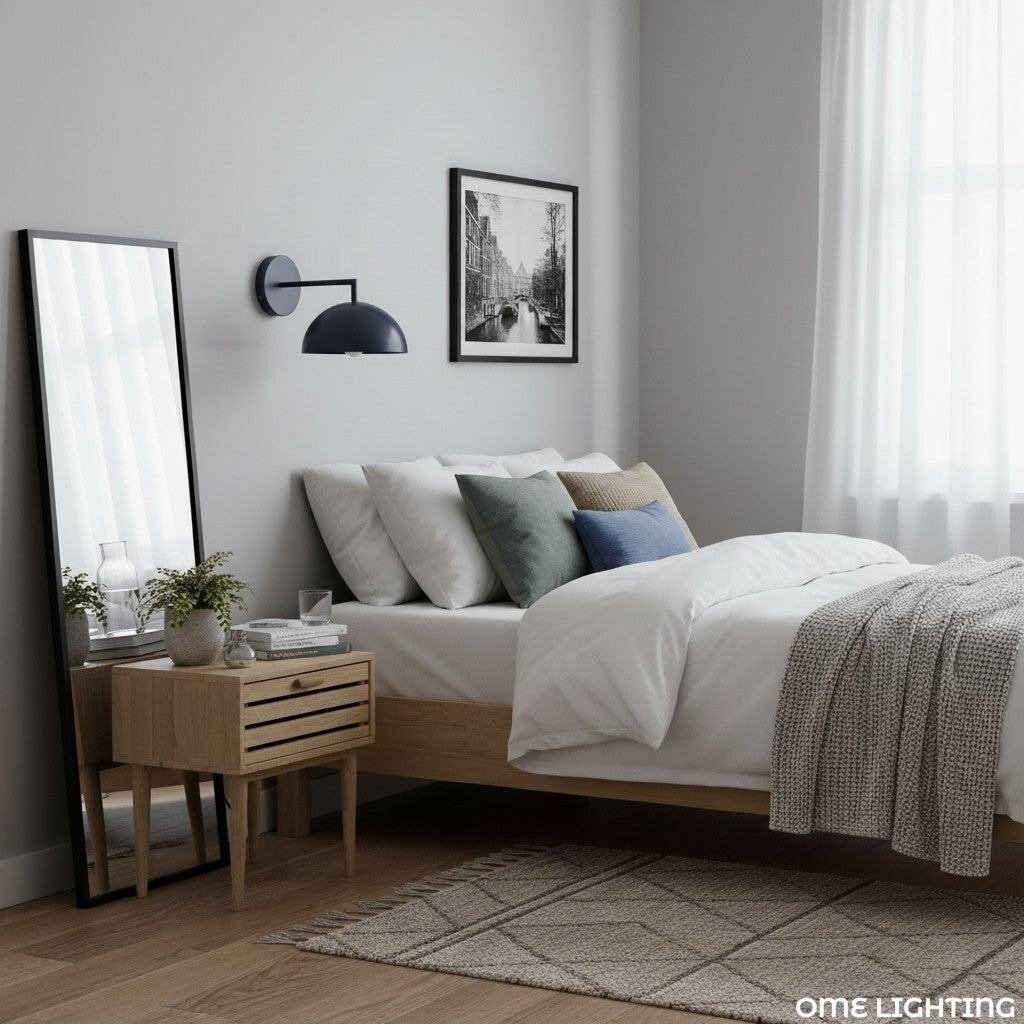 Chroma Minimalist Metal Dome Sconce
