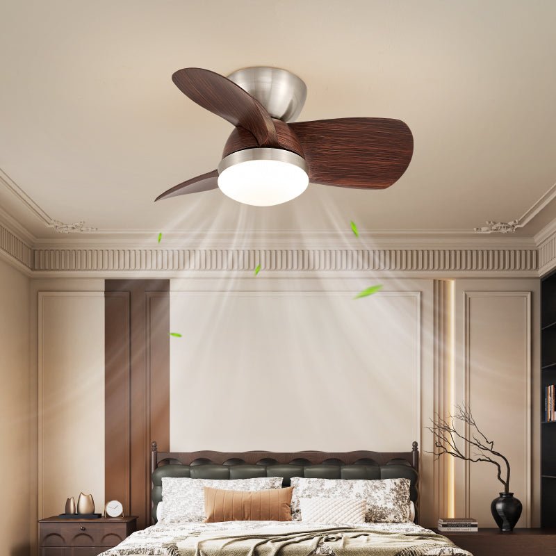 Minimalist Miroter Ceiling Fan Light