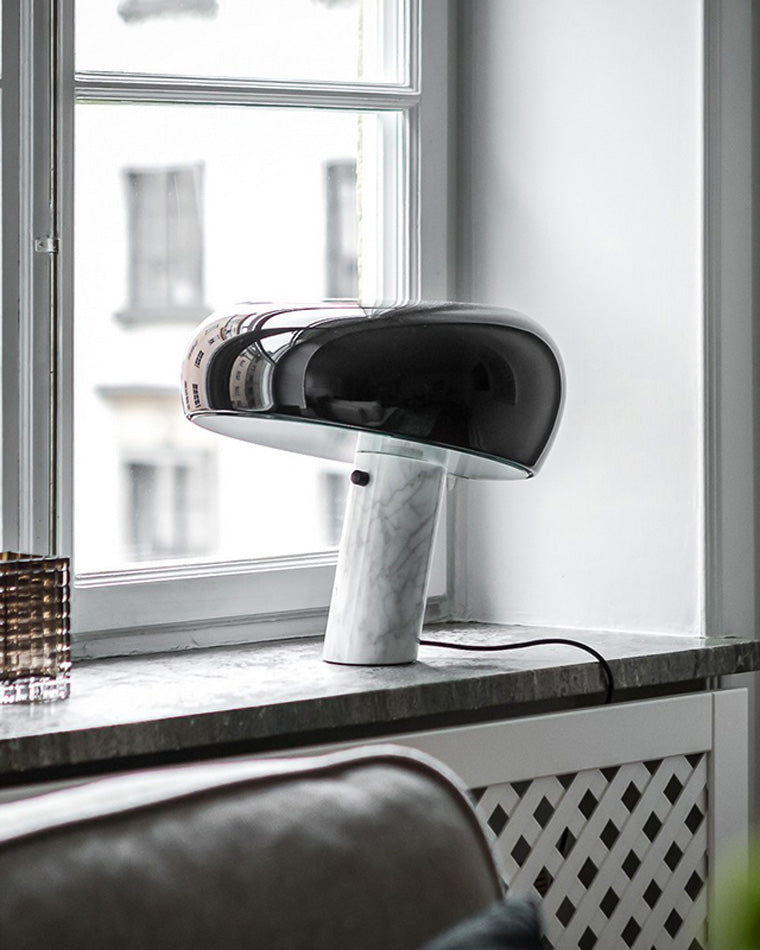 Scandi Marble Dog Table Lamp