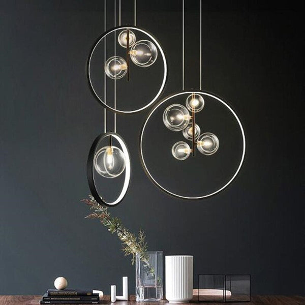 Arisha Nordic Glass Bubbles LED Modern Pendant Light for Dining Room
