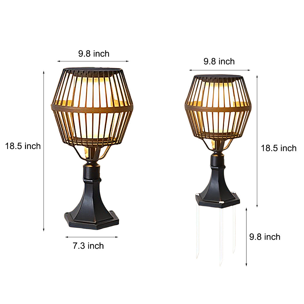 Deirdre Modern Solar Caged Outdoor Lanterns