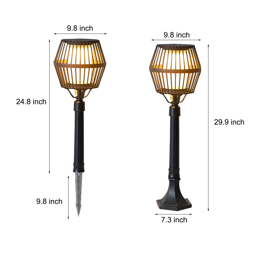 Deirdre Modern Solar Caged Outdoor Lanterns