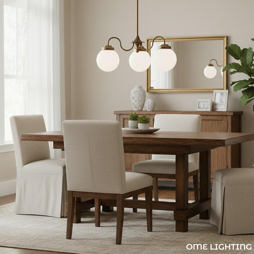 Pearl 3-Light Glass Chandelier