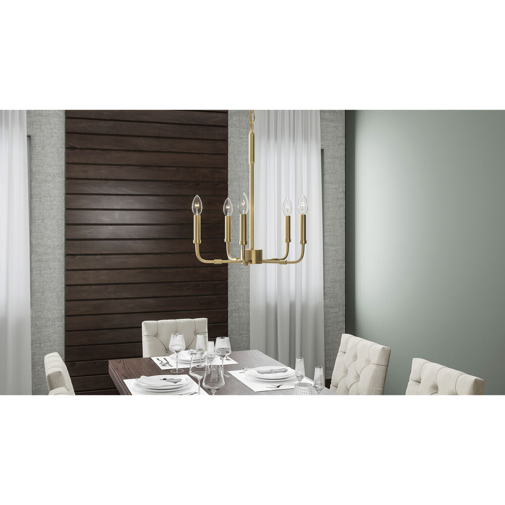 Abner Industrial Modern Brass Chandelier