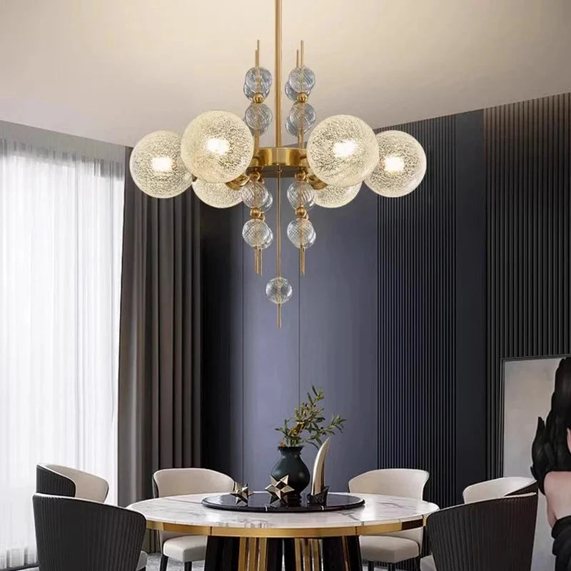 Acrylic and Gold Pendant Light - Ceiling Light