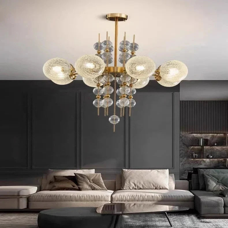 Acrylic and Gold Pendant Light - Ceiling Light