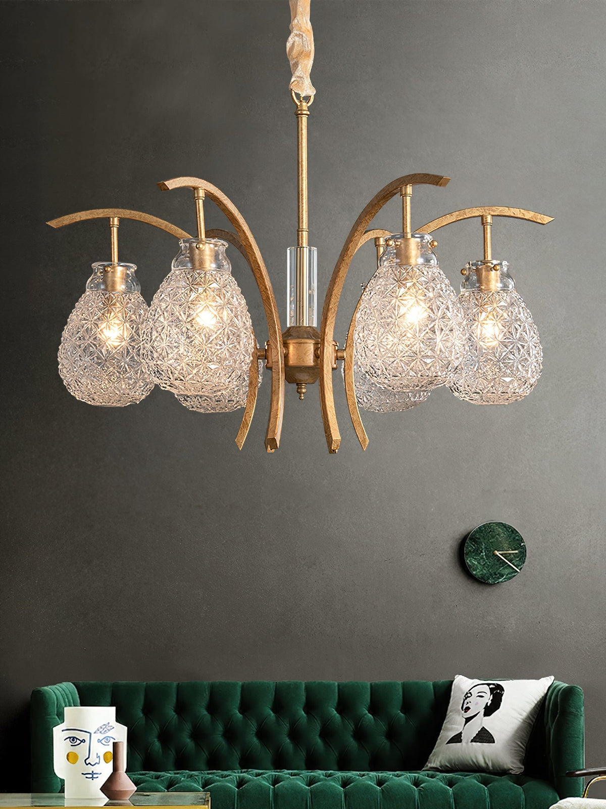 Adams Postmodern Luxury Glass Chandelier
