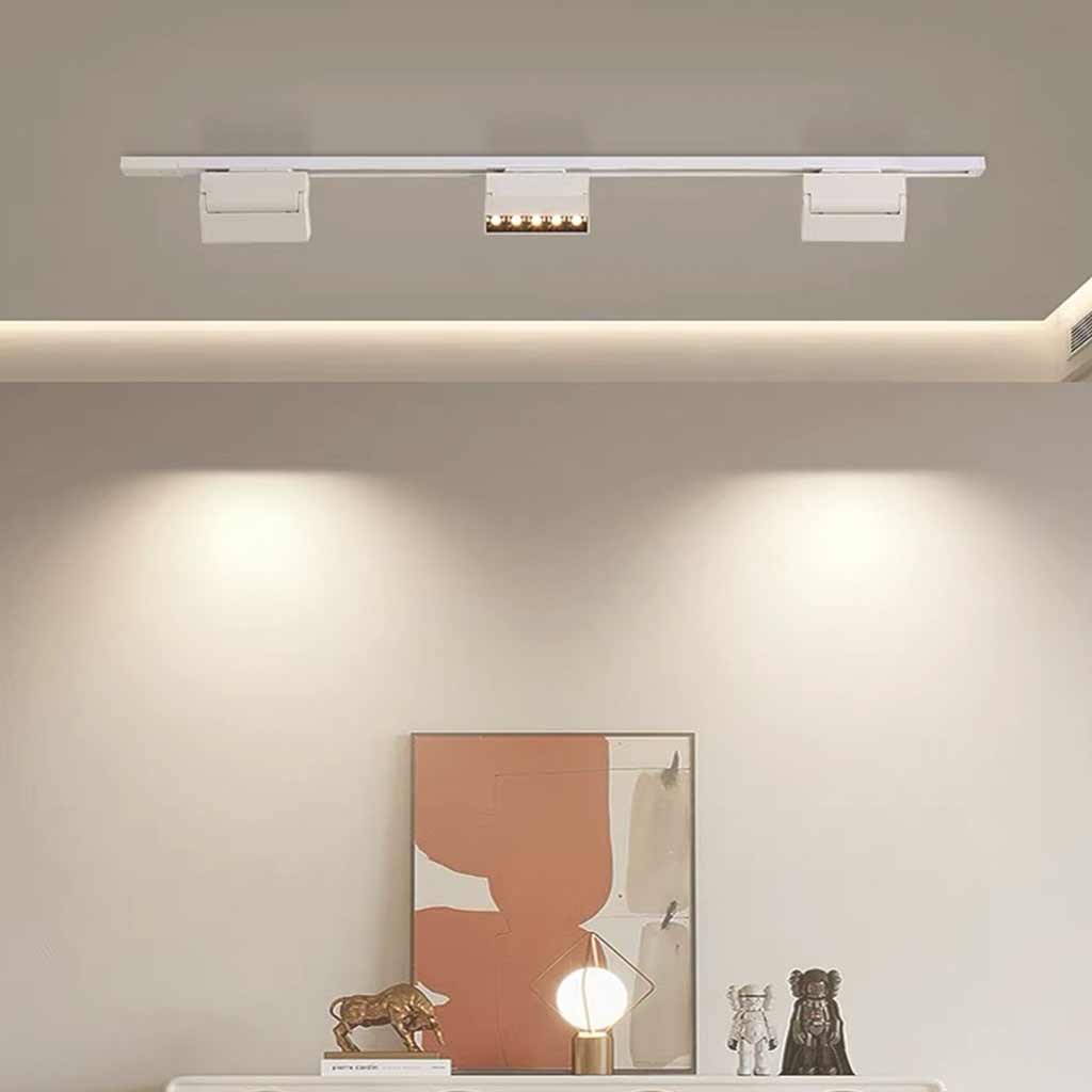 Adjustable Linear LED Track Ceiling Light with Spotlights