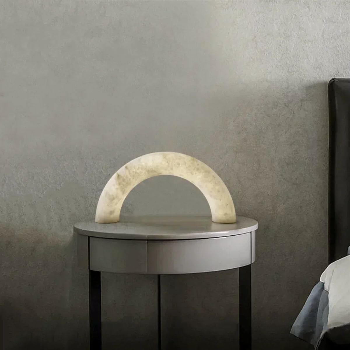 Alabaster Piped Table Lamp