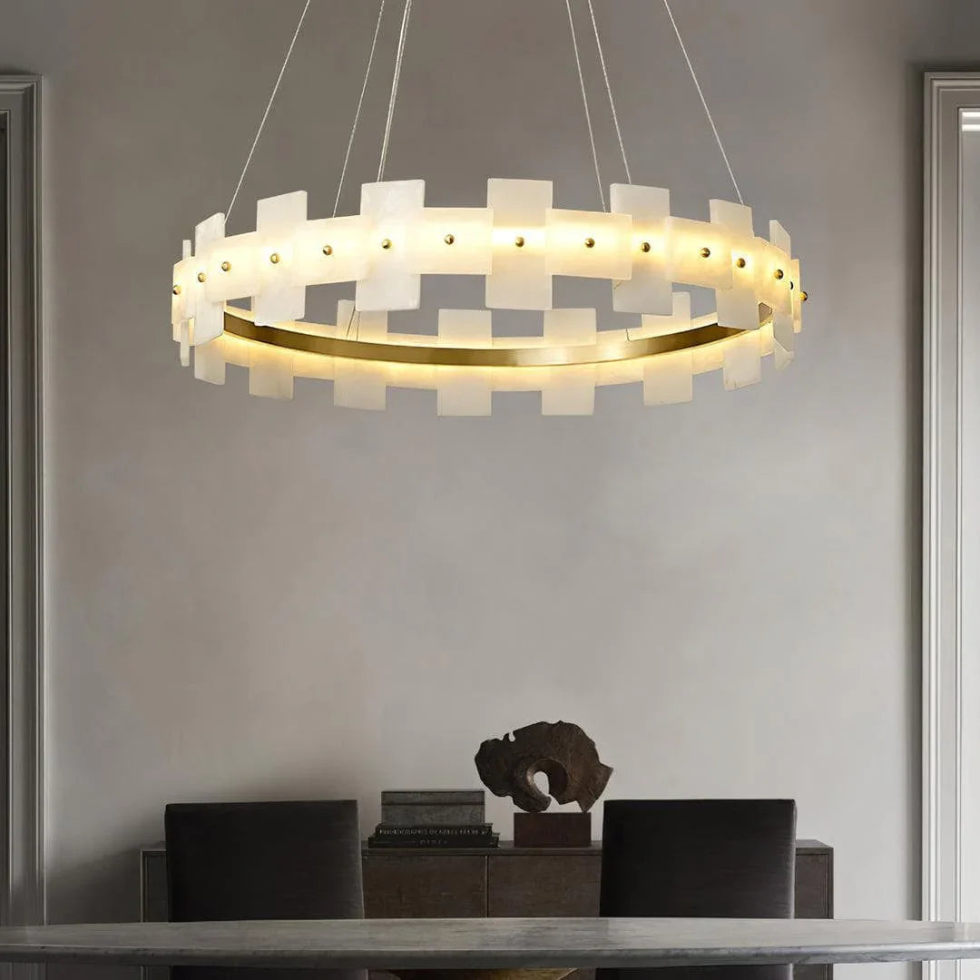 Rock Alabaster Chandelier