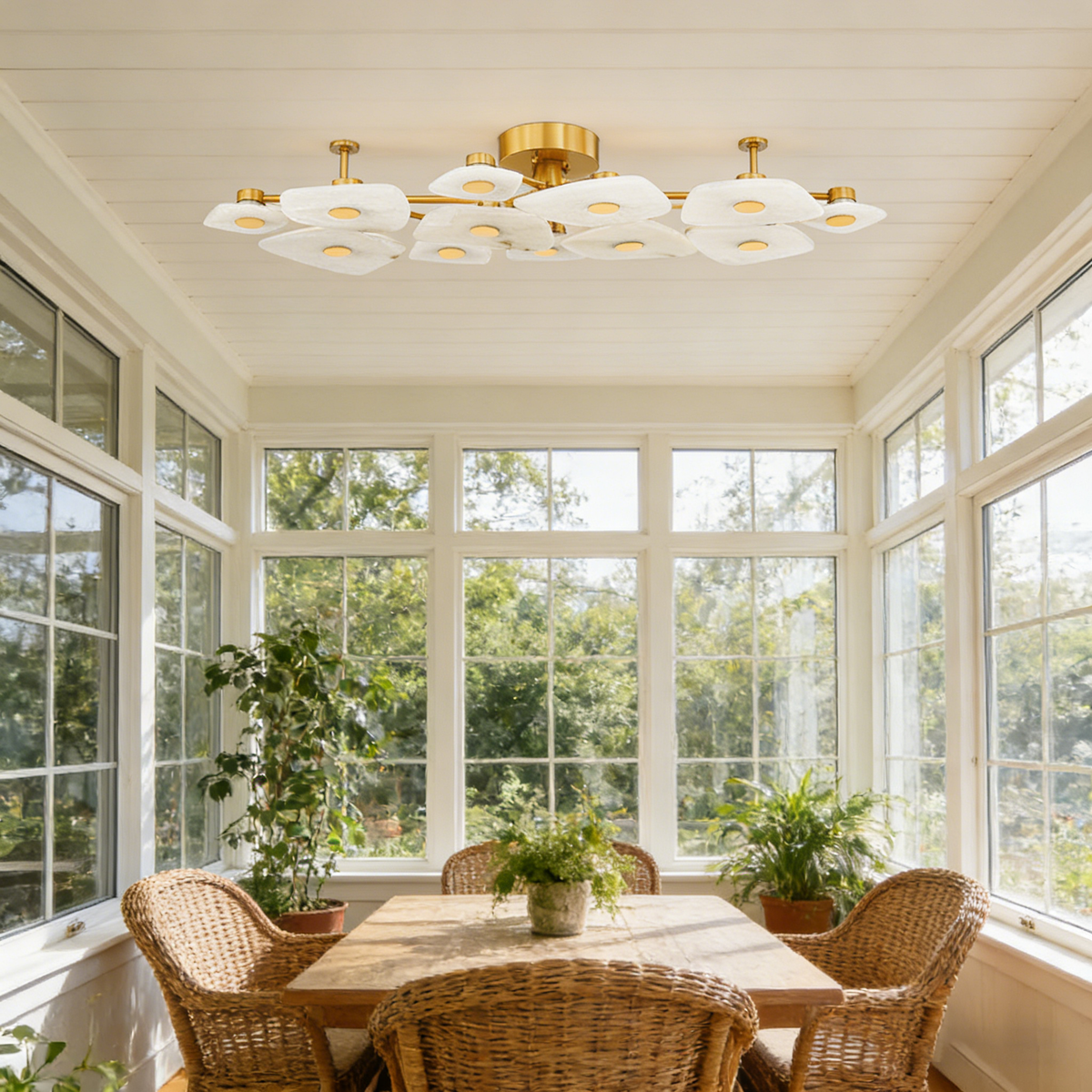 Alabaster Holmdel Ceiling Lamp