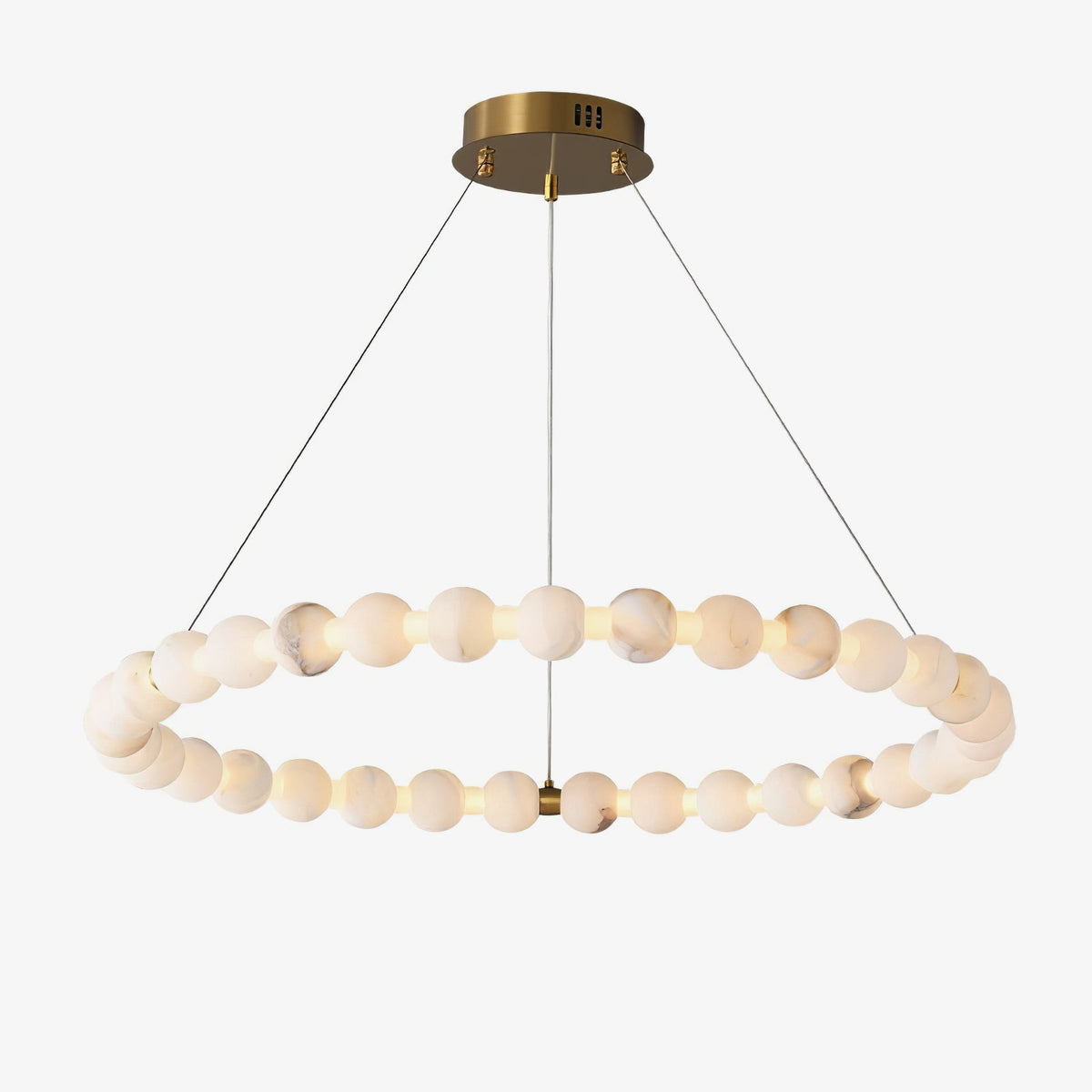 Chandelier Modern Marble Multi-Ring Bead Globe LED