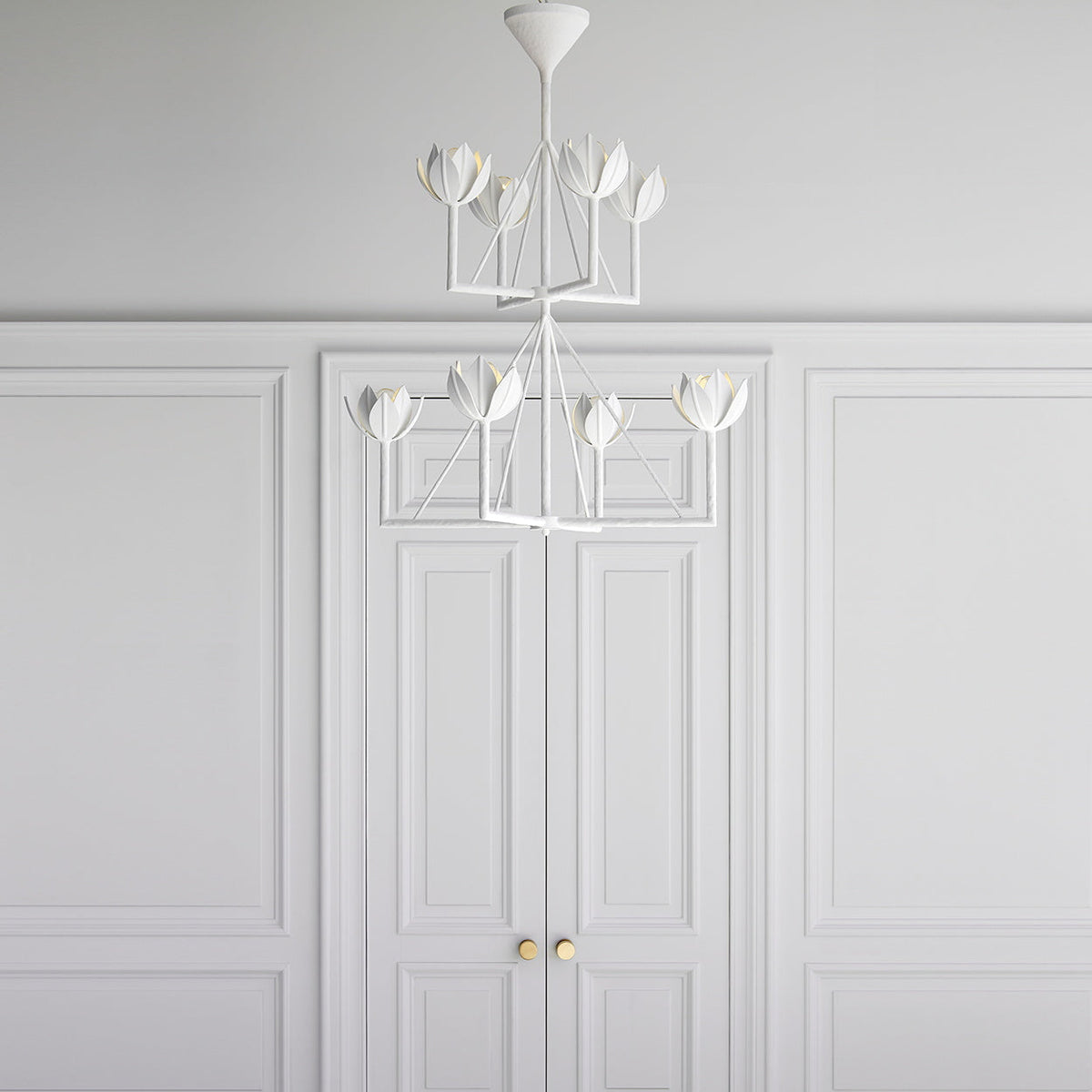 Alberto Floral Brass Chandelier