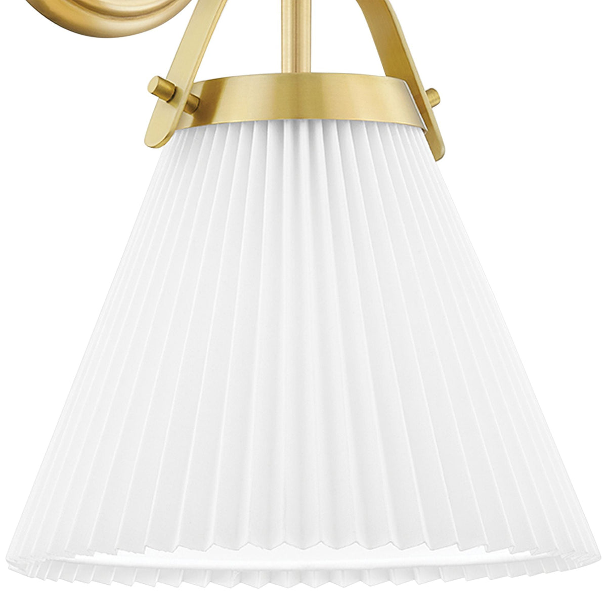 Pure Elegance Pleated Brass Fabric Wall Lamp