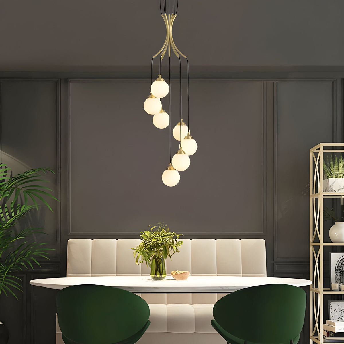 Zoe Ball Drop Glass Chandelier