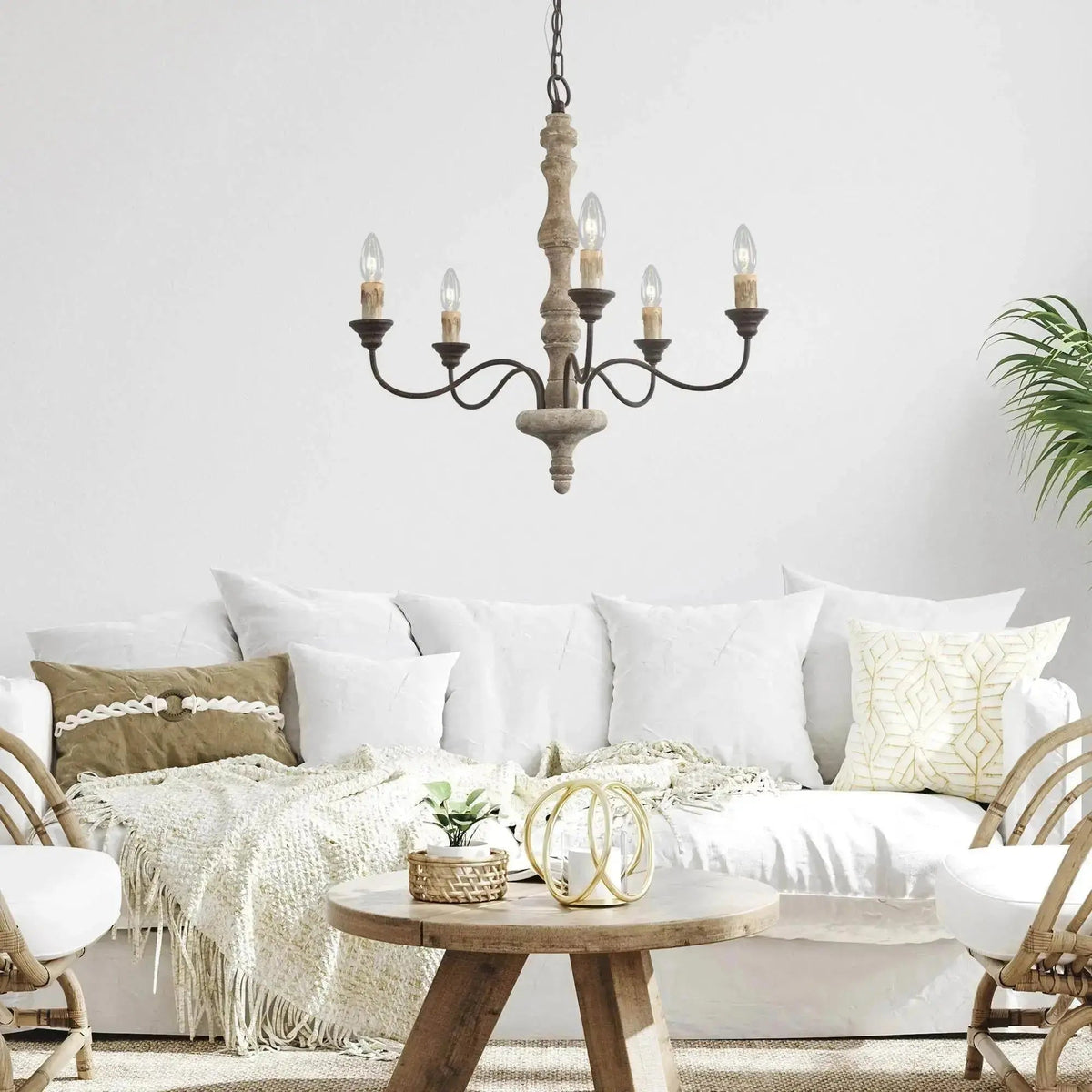 Fljotuvyi Wood Chandelier