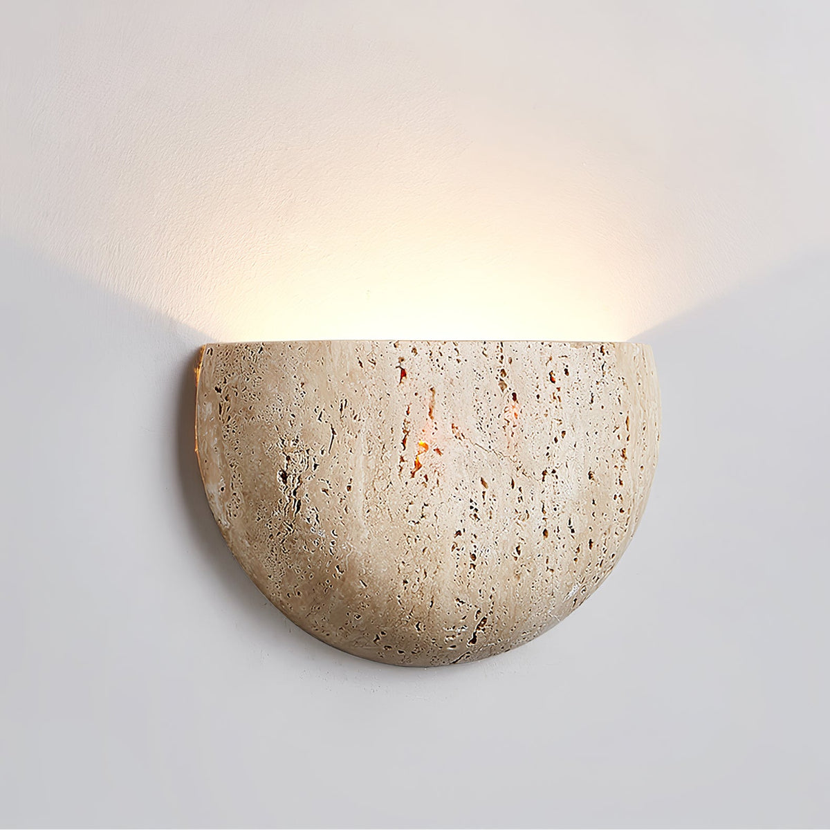 Arc Bowl Travertine Wall Lamp