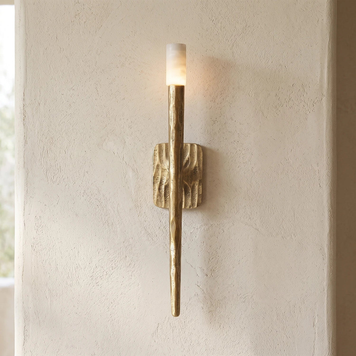 Aurelian Sculpted Alabaster Wall Sconce