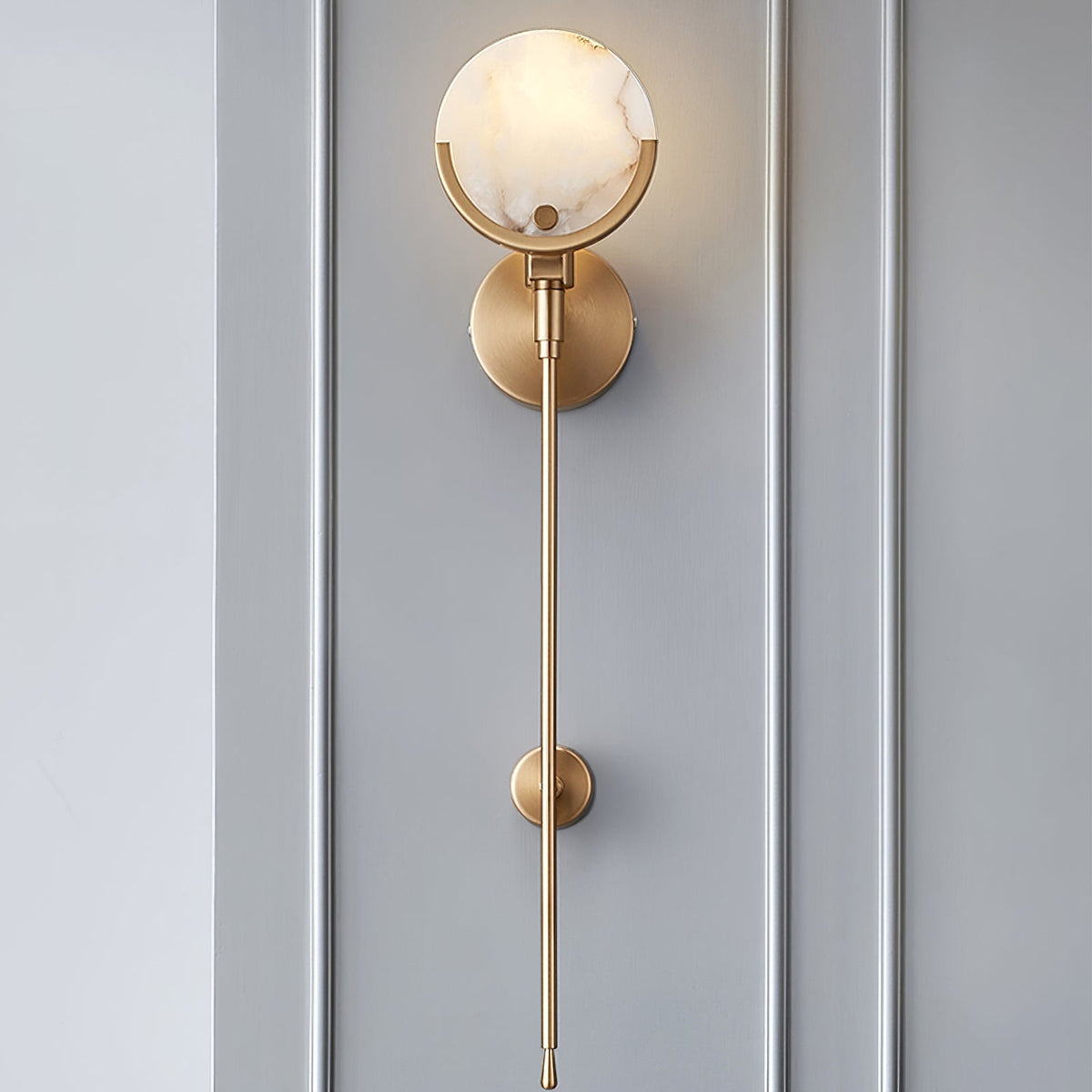 Bravi Brass Sconce Alabaster