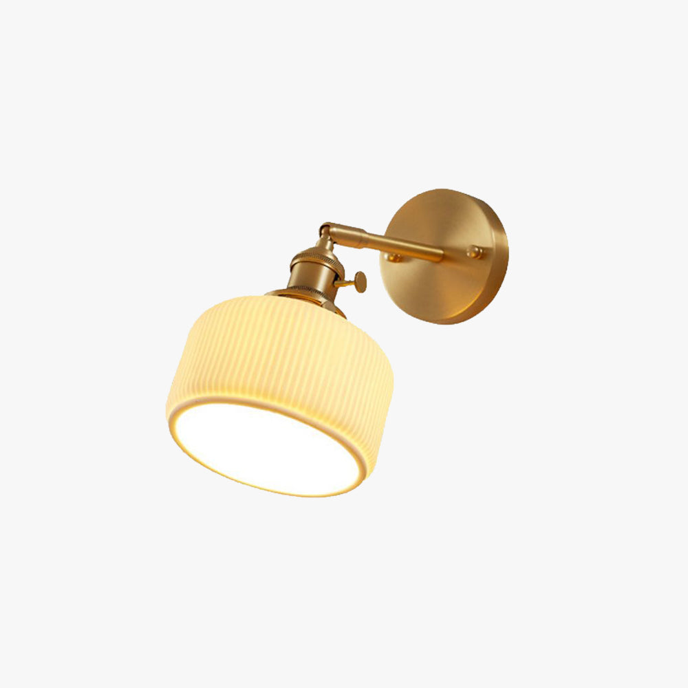 Arisha Vintage Column Ceramic Vanity Light, White, Bedroom