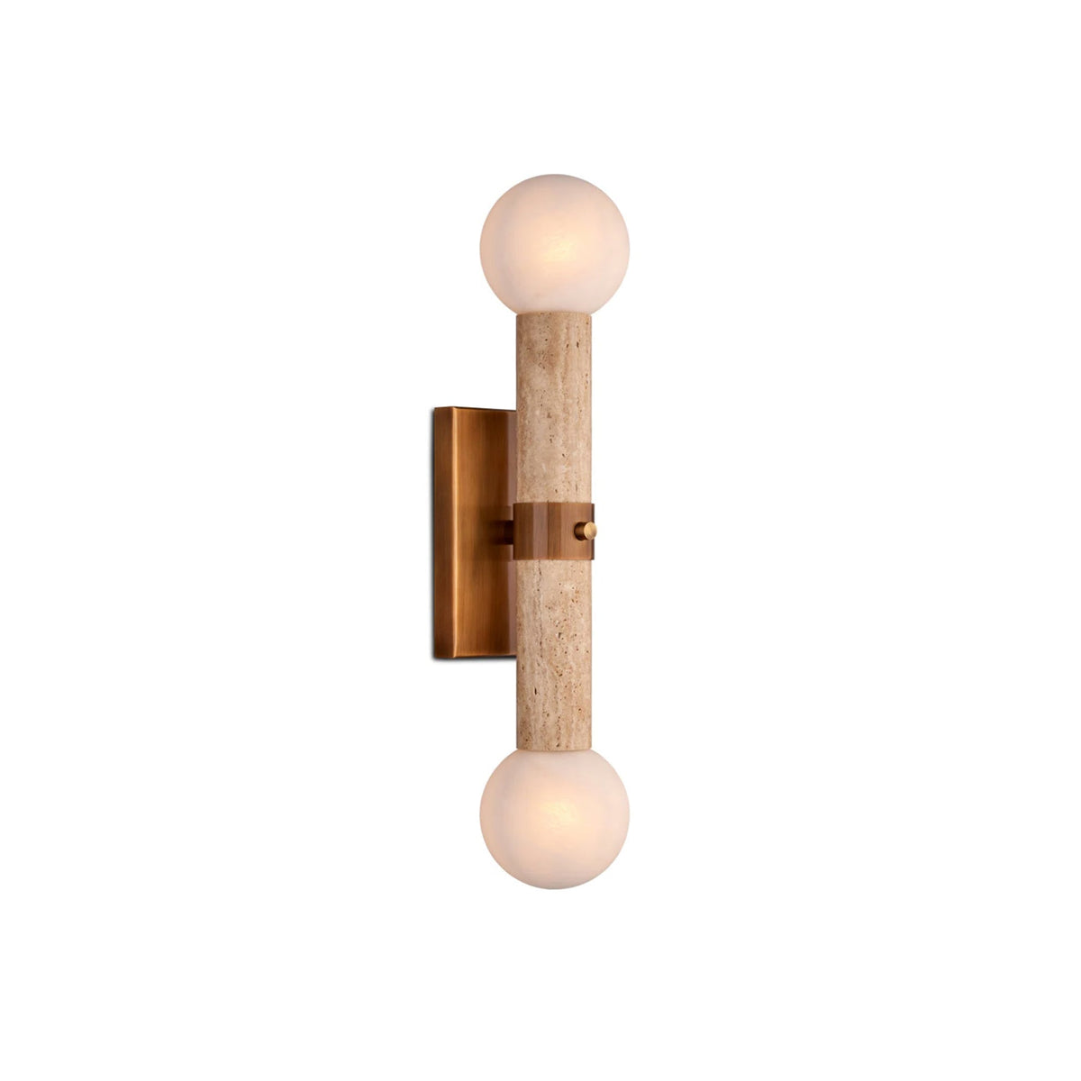 Dvaluvyh Travertine Glass Wall Lamp