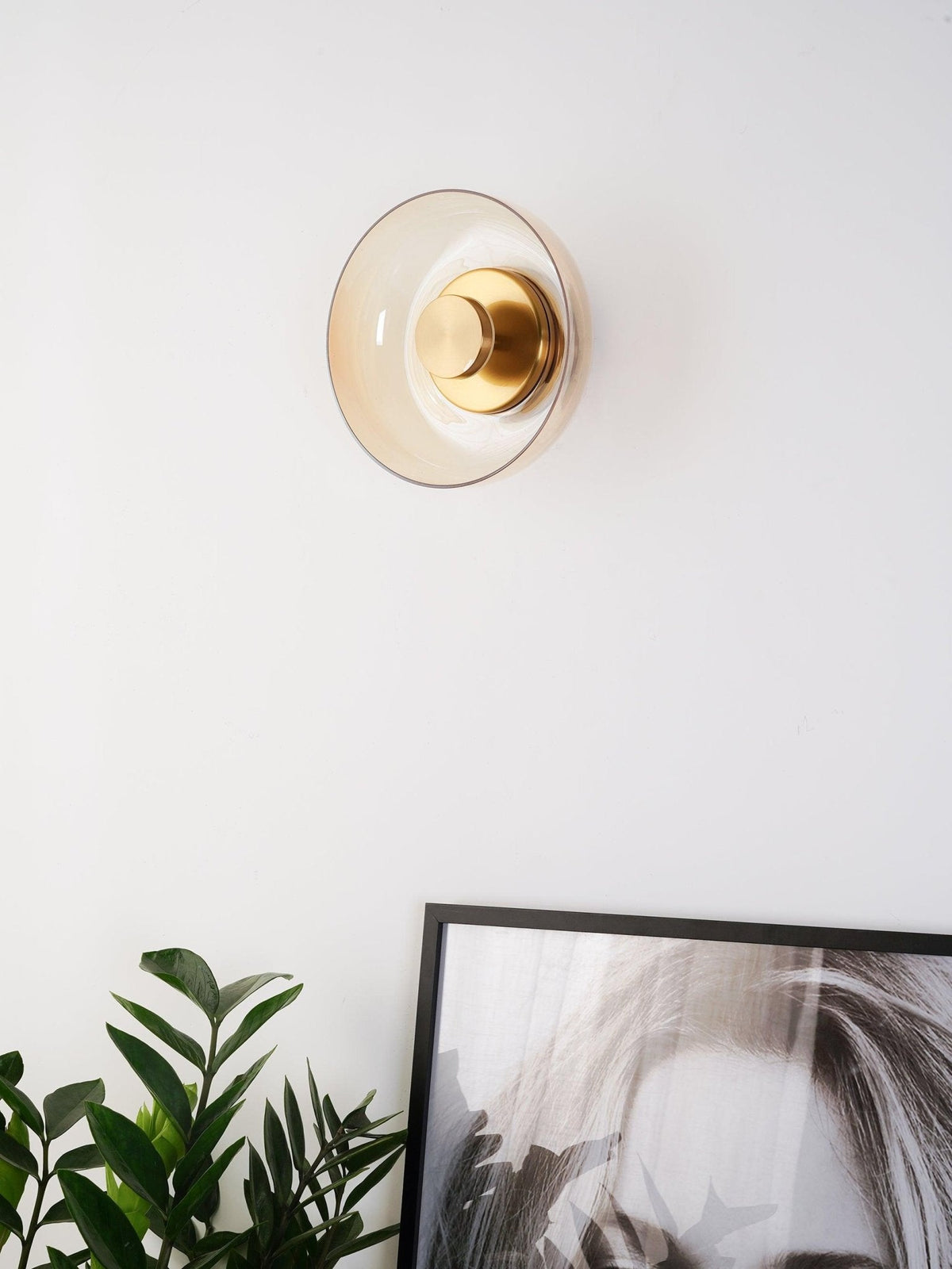 Aether Brass Glass Wall Light