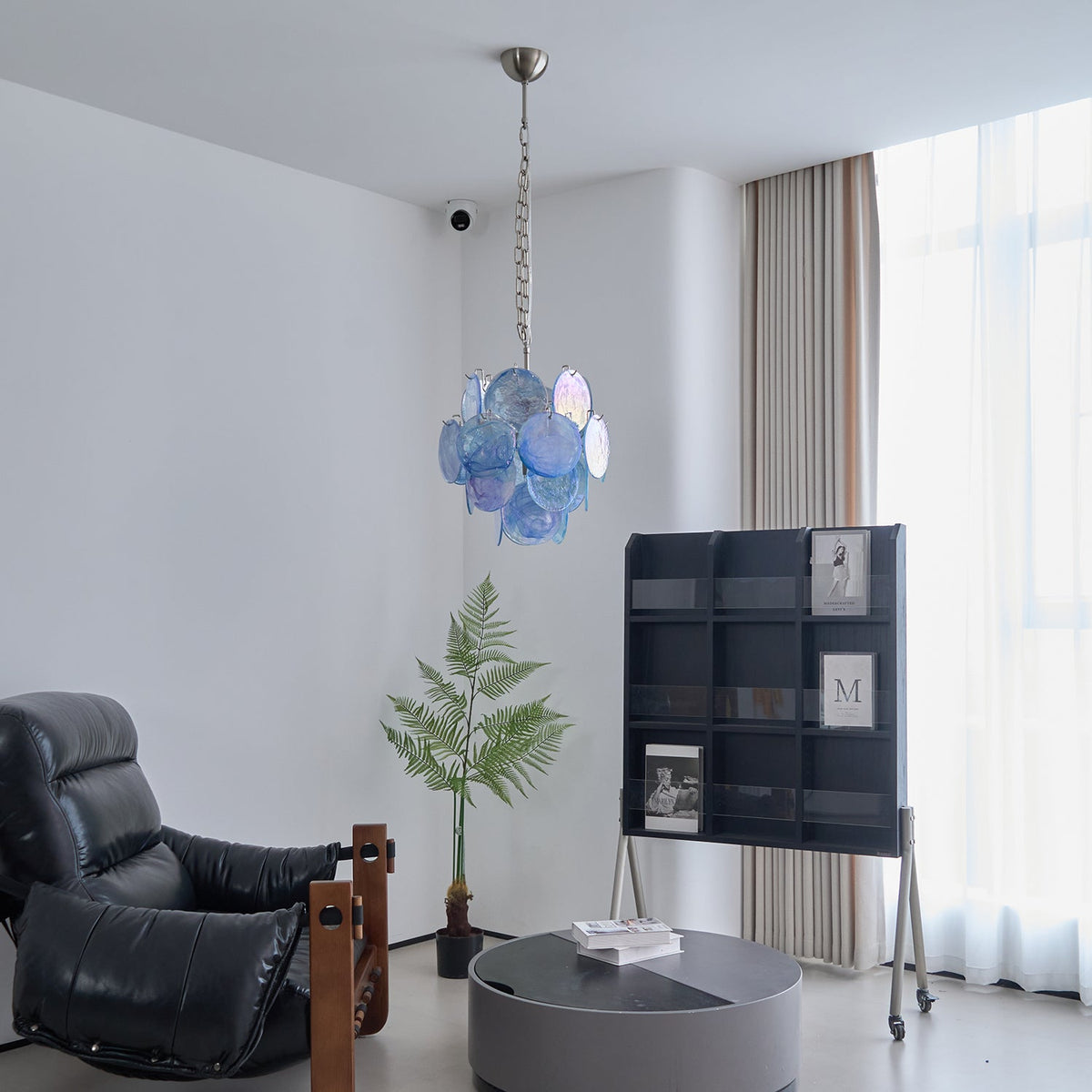 BlWaegnuvyj Disc Glass Chandelier