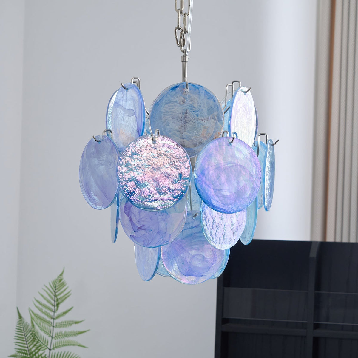 BlWaegnuvyj Disc Glass Chandelier
