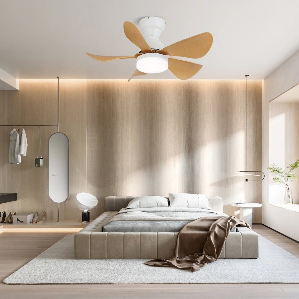 Arilia Small Blade Ceiling Fan Light