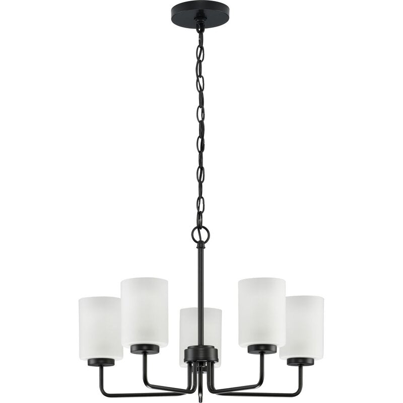 Neva Black Glass Chandelier