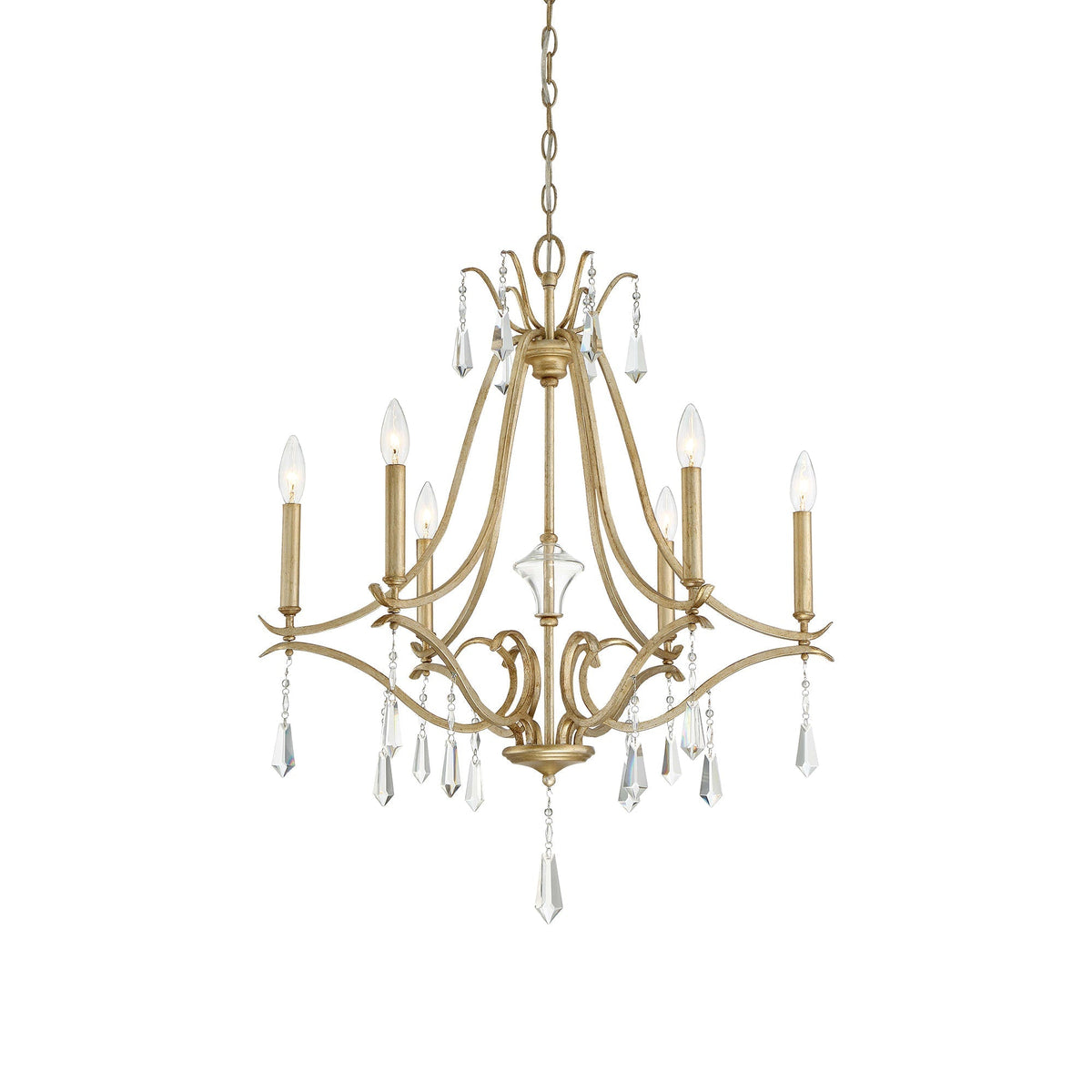 Lyra Postmodern Luxury Copper Crystal Chandelier