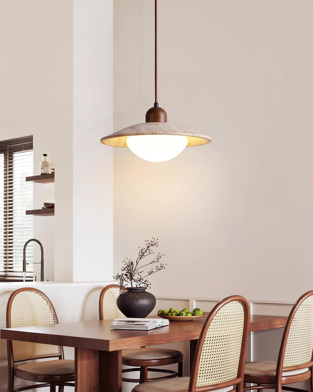Ritta Pendant Lamp Travertine Minimalist