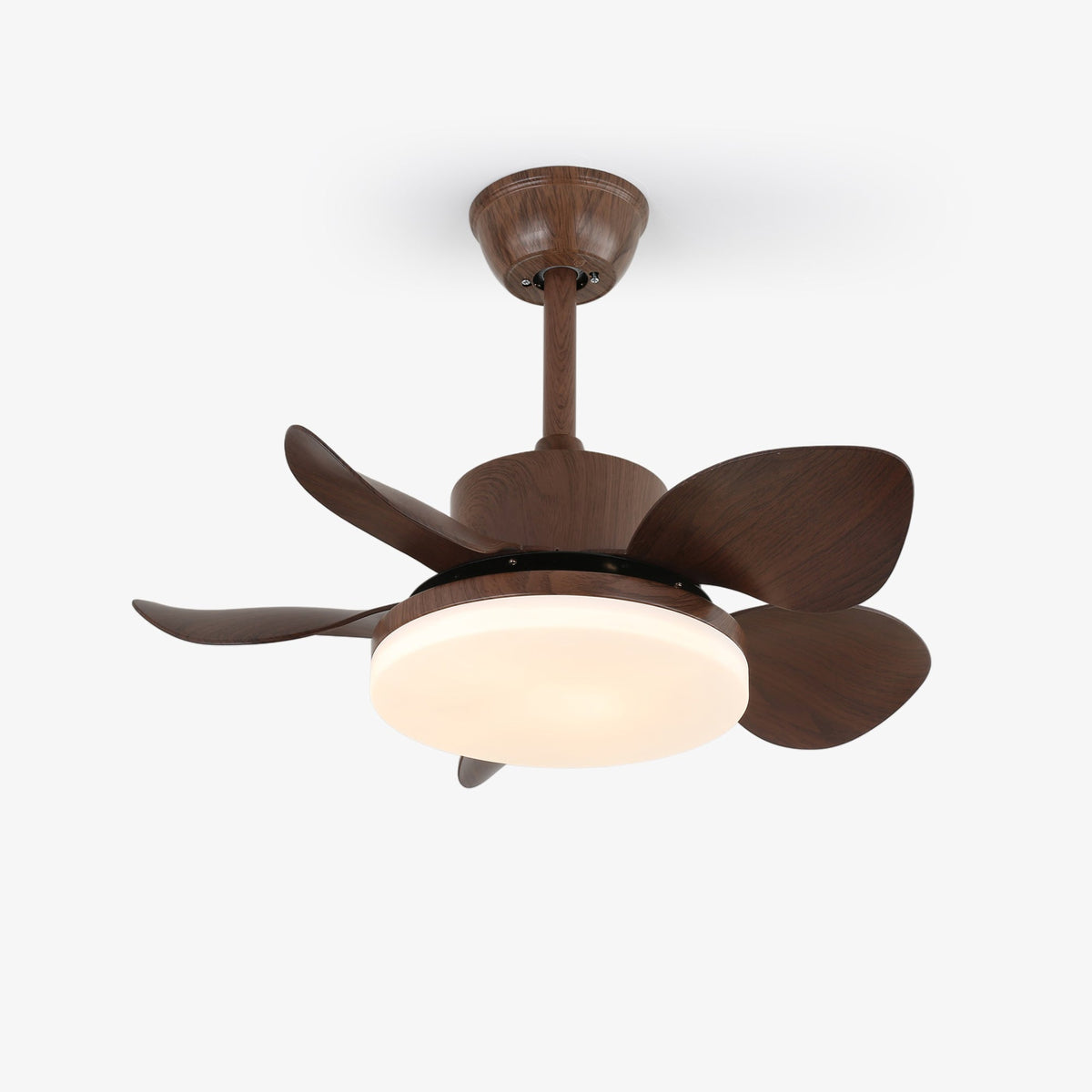 Modern Minimalist Walnut Ceiling Fan Light