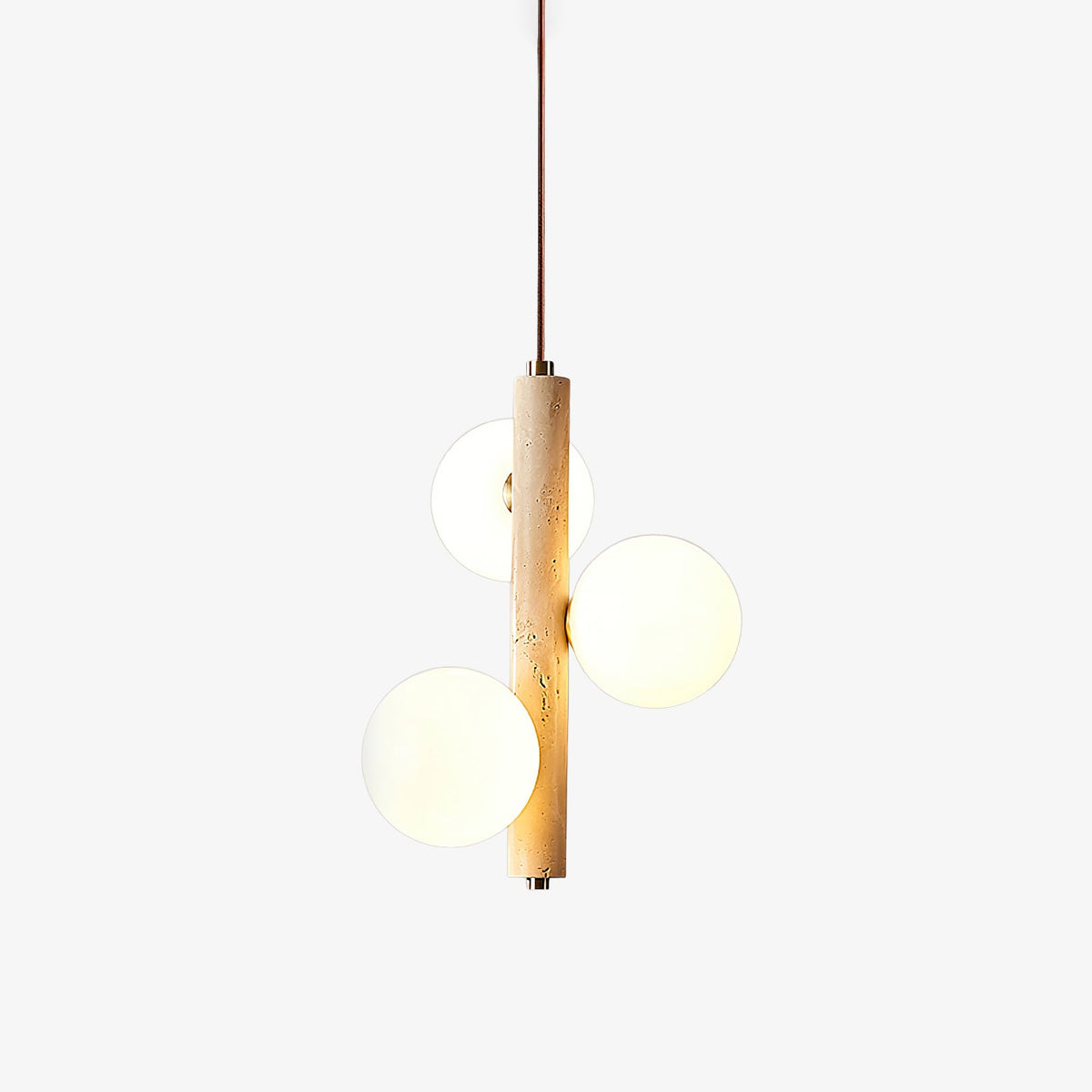 Travertine Ball Spheres Pendant Lamp